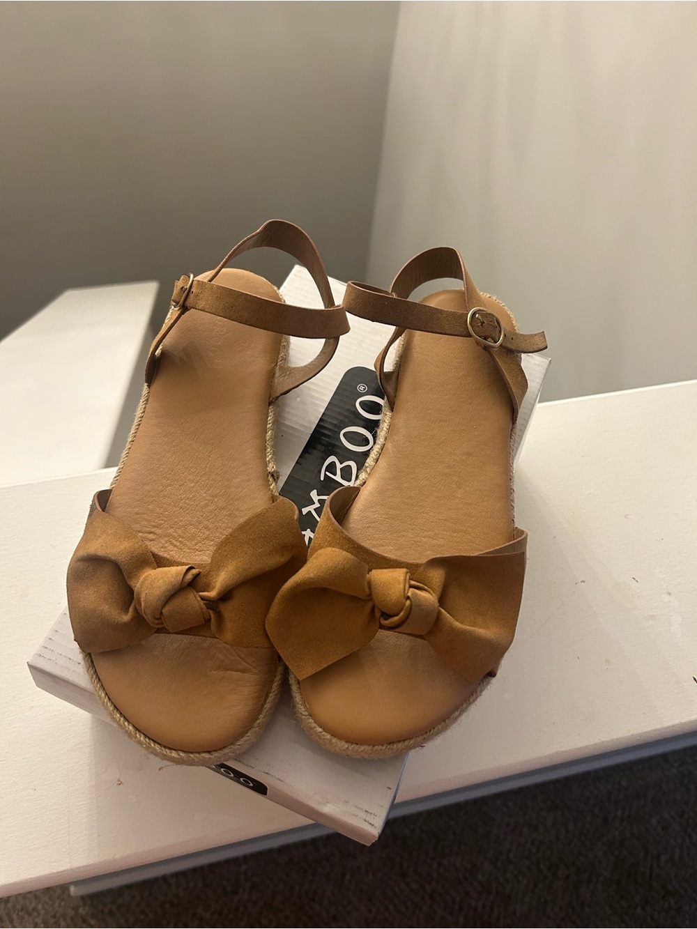 Women’s Tan Bow Espadrille Sandals